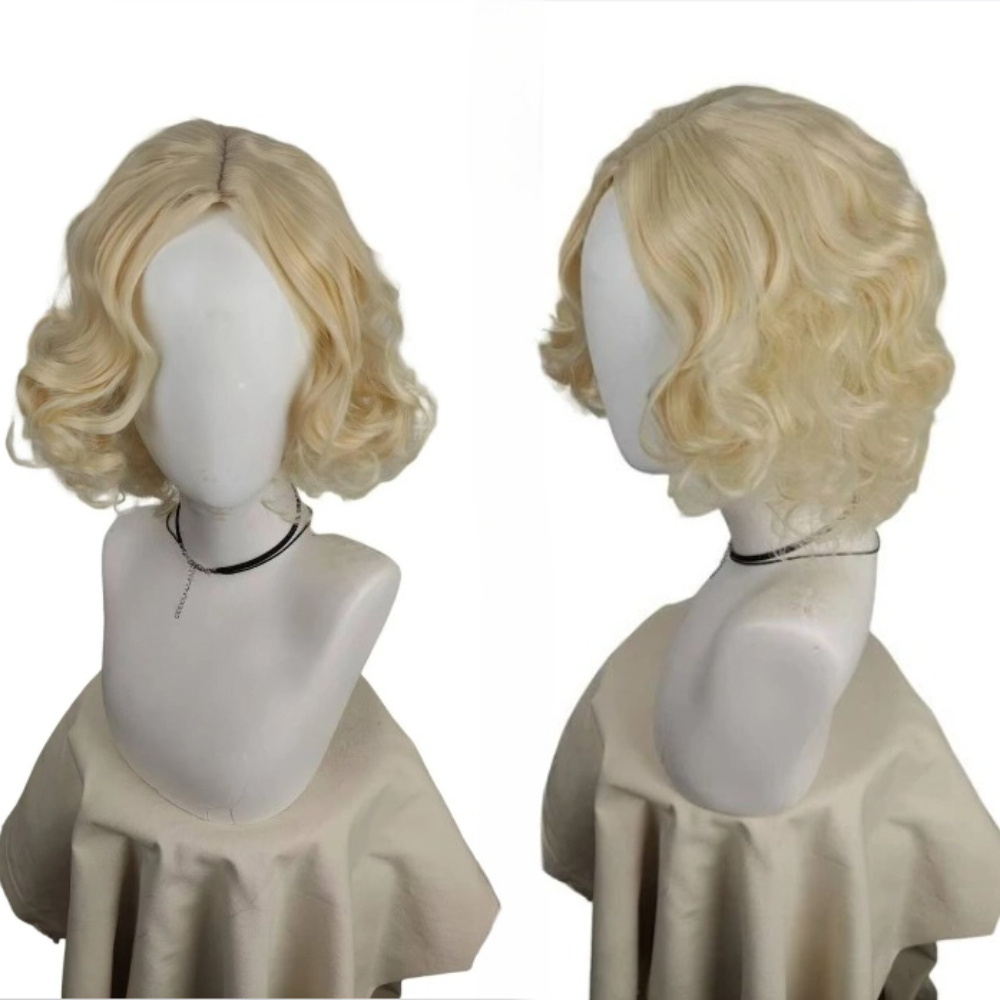 Men'S Accessories In The 1920S - Short Platinum Blonde Curly Wig Synthetic