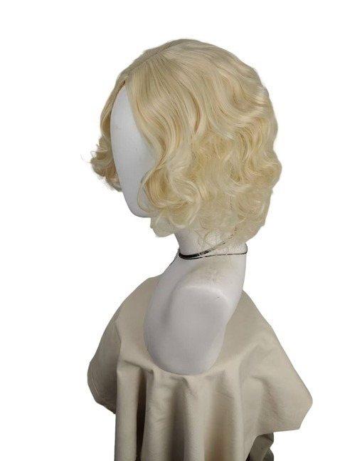 Short Platinum Blonde Curly Wi - Men'S Accessories In The 1920S ulasan dan harga