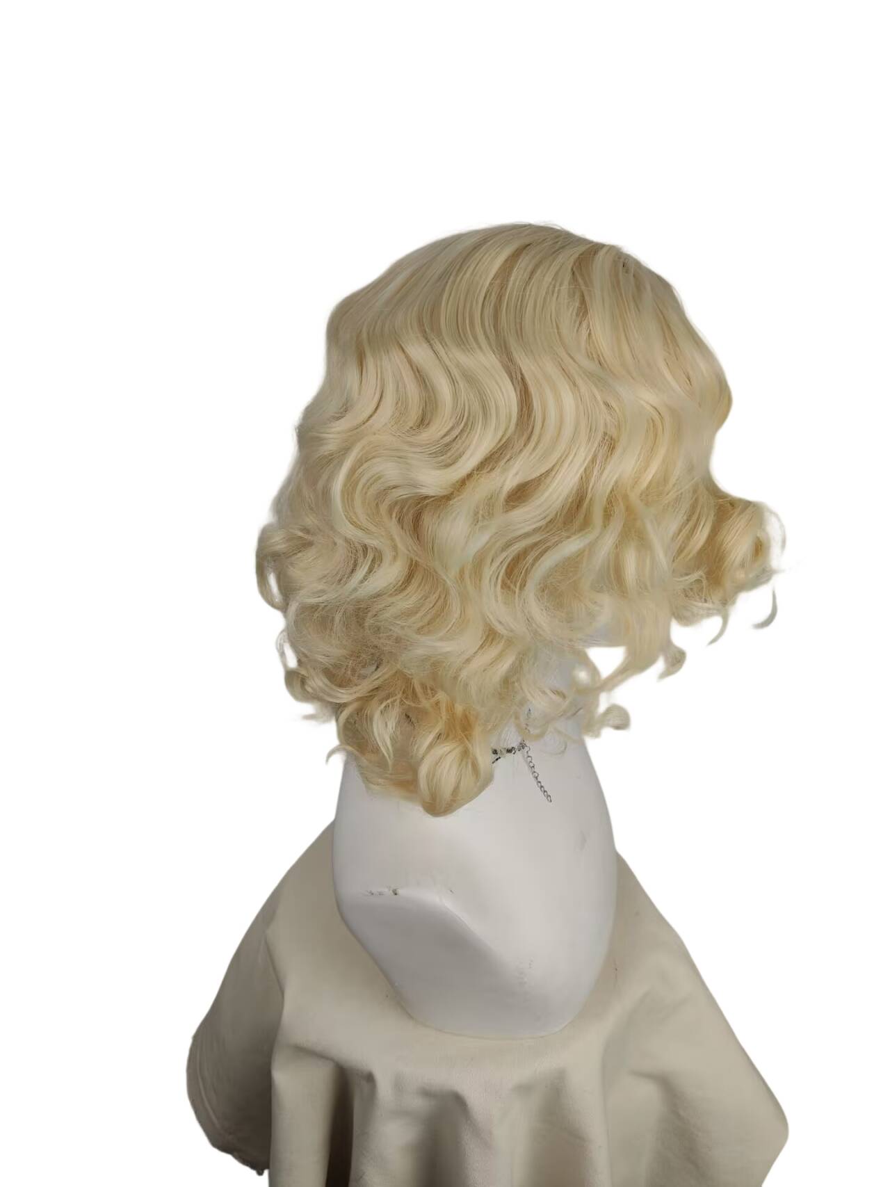 Short Platinum Blonde Curly Wi - Men'S Accessories In The 1920S ulasan dan harga